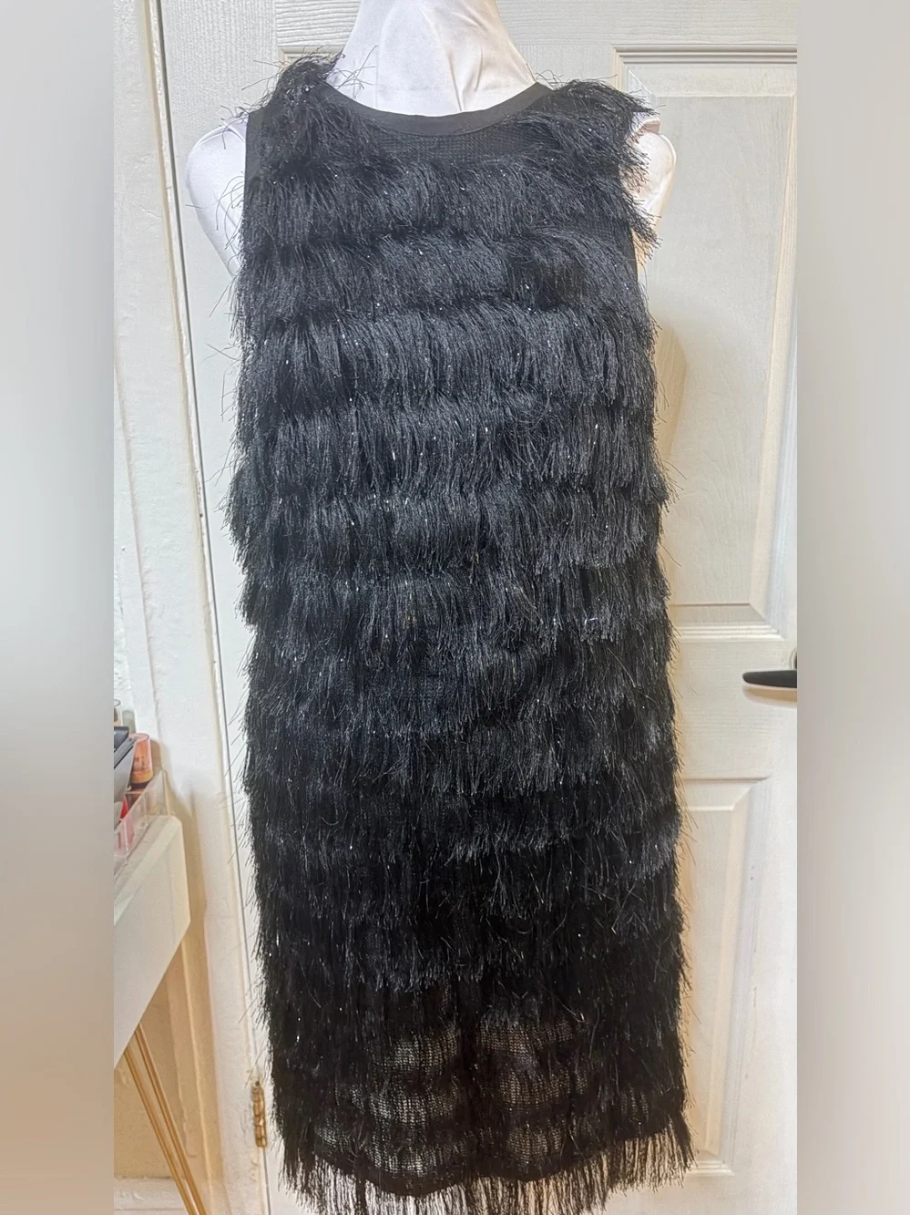 Flapper costume, accessories Feather Crystal Headpiece with Black Feathers -